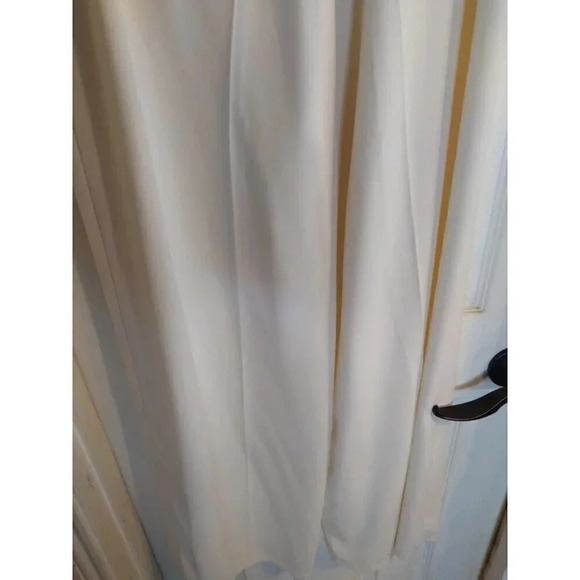 Just Fab Pants Pale Yellow Wide Leg Paperbag Elastic Waist Belt Sz M - Picture 7 of 10